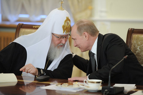 Президент России Владимир Путин и Патриарх Кирилл