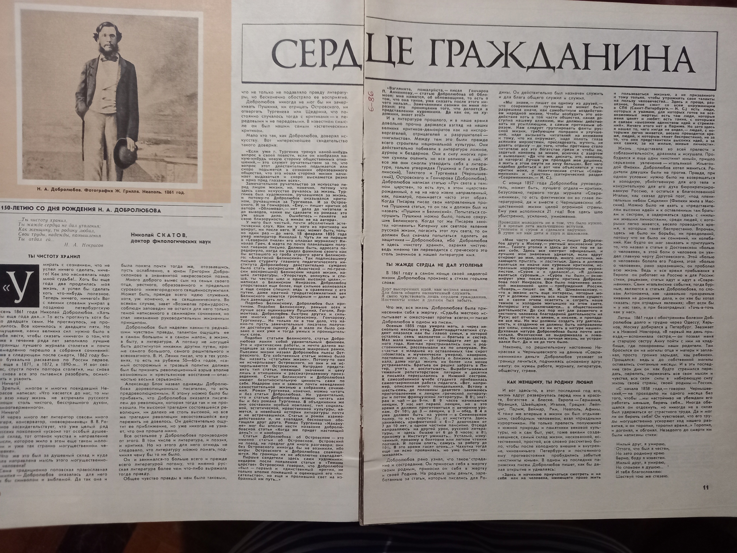 Добролюбов - Скатов доктор филологических наук