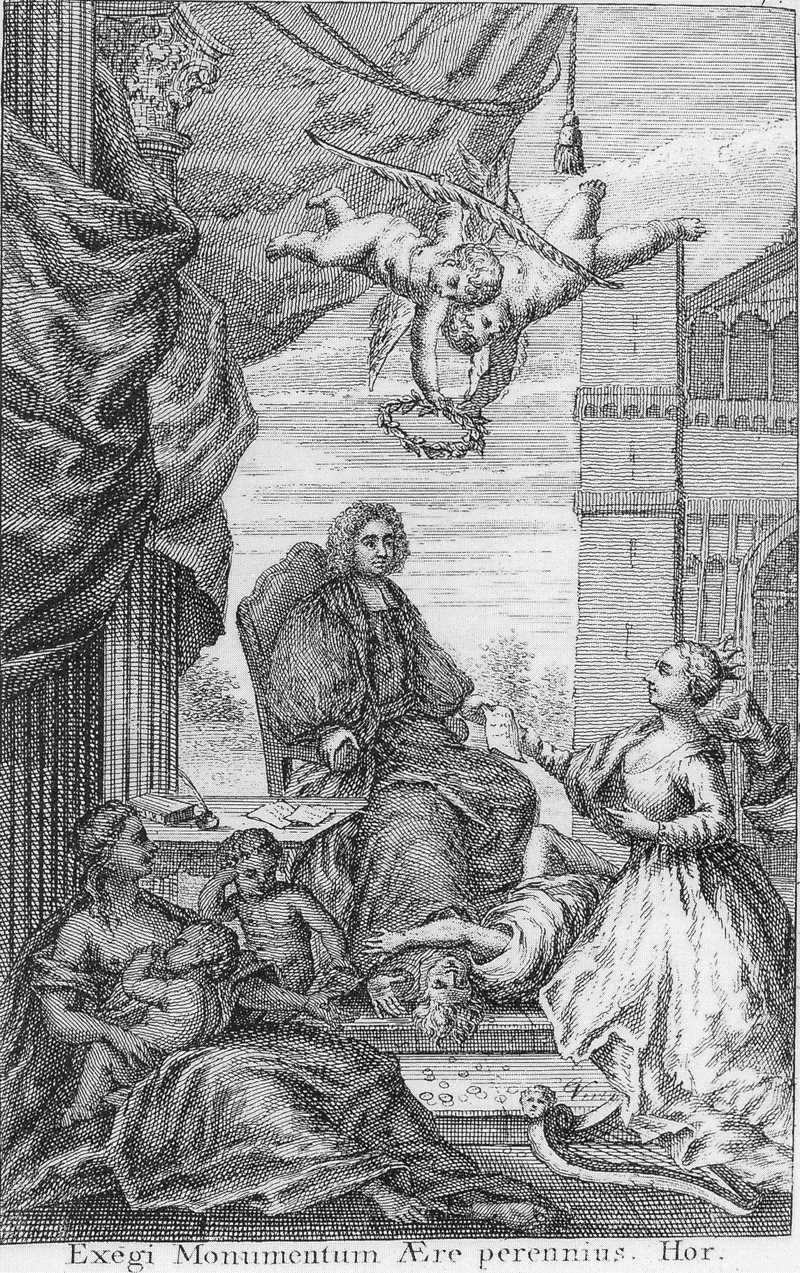 Рисунок на обложке сборника сочинений Свифта (1735)