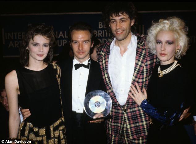 Annabel Giles, Midge Ure, Bob Geldof and Paula Yates  Read more: http://www.dailymail.co.uk/tvshowbiz/article-2629798/My-father-father-letter-dear-friend-Bob-Midge-Ure-known-Peaches-Geldof-baby-hes-tried-comfort-Live-Aid-mate.html#ixzz33a0WU8P6  Follow us: @MailOnline on Twitter | DailyMail on Facebook